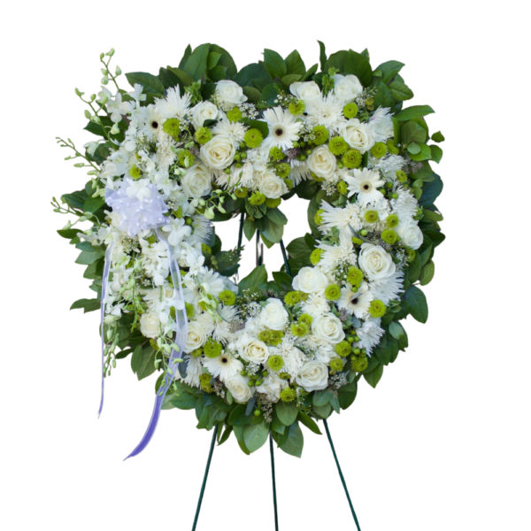 Green & White Open Heart